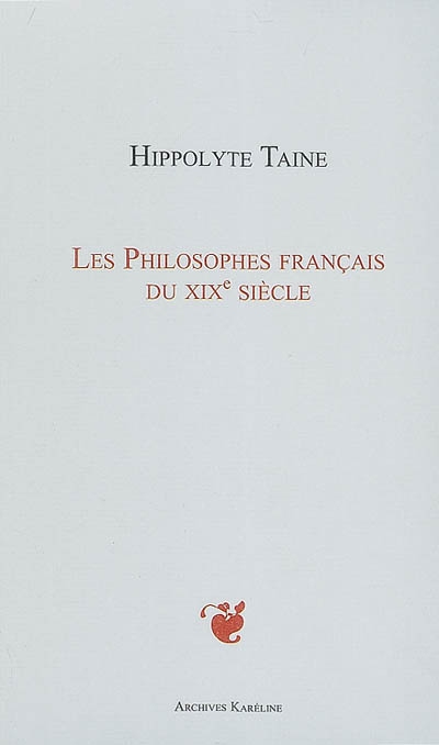 Les philosophes français du XIXe siècle