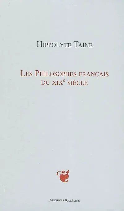 Les philosophes français du XIXe siècle