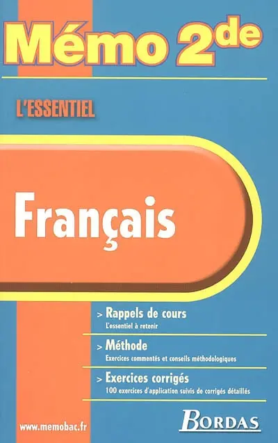 Français : rappels de cours, méthode, exercices corrigés