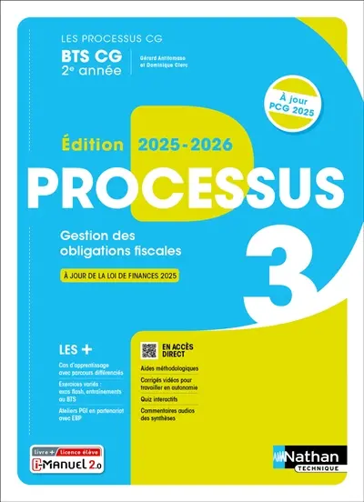 Processus 3, gestion des obligations fiscales BTS CG 2e année : livre + licence élève