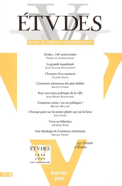 Etudes, n° 404-1
