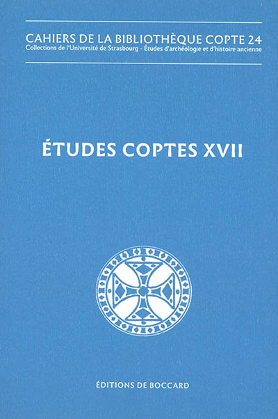 Etudes coptes. Vol. 17. Dix-neuvième journée d'études (Ottawa, 19-22 juin 2019)