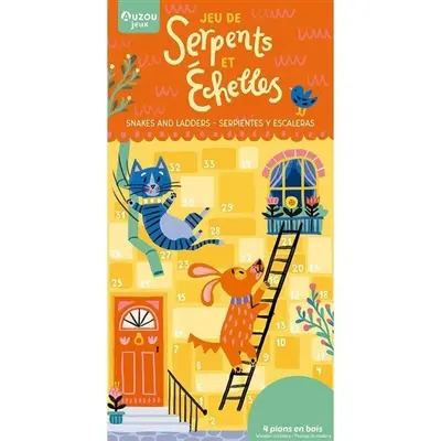 Jeu de serpents et échelles. Snakes and ladders. Serpientes y escaleras