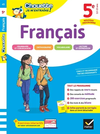 Français 5e : nouveau programme