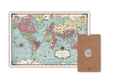 Carte Mercator du monde. Mercator map of the world