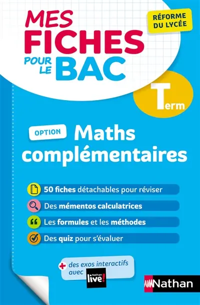 Maths complémentaires terminale : réforme du lycée