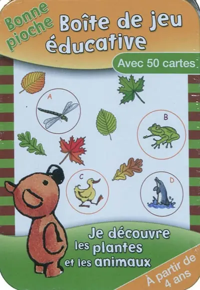 Je découvre les plantes et les animaux : boîte de jeu éducative