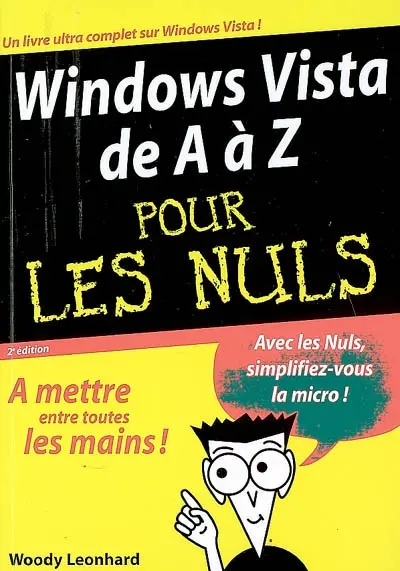 Windows Vista de A à Z pour les nuls