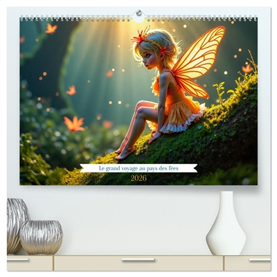 Le grand voyage au pays des fées (Calendrier mural 2026 DIN A2 vertical) calendrier de bureau : Découverte du fabuleux pays des fées