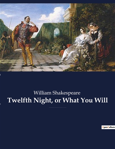 Twelfth Night, or What You Will : a romantic comedy by William Shakespeare, believed to have been written around 1601–1602 as a Twelfth Night's entertainment for the close of the Christmas season.