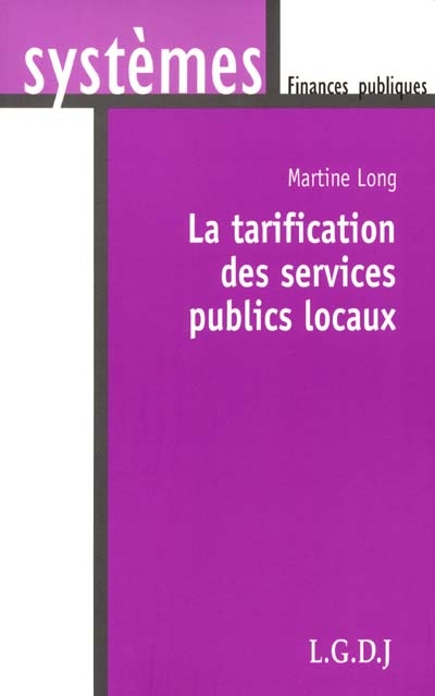 La tarification des services publics locaux