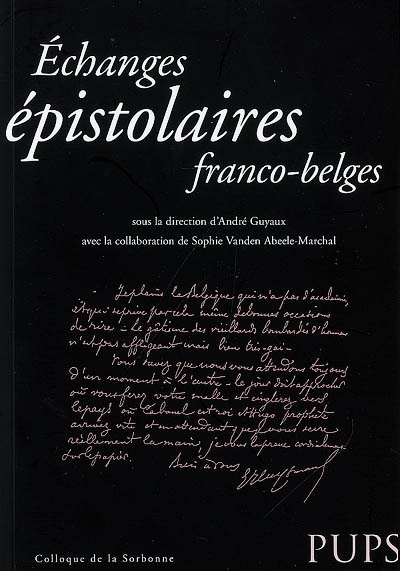 Echanges épistolaires franco-belges