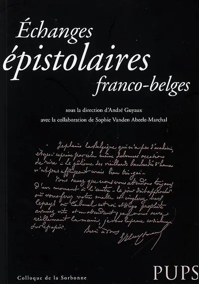 Echanges épistolaires franco-belges