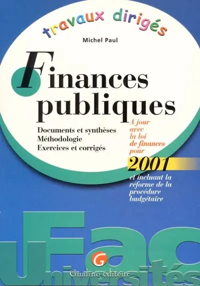 Travaux dirigés de finances publiques