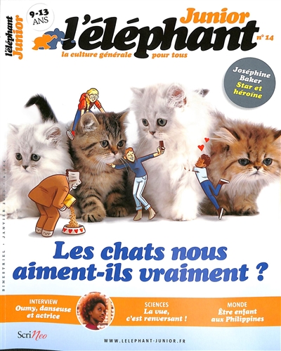JUNIOR L'ELEPHANT.Les chats nous aiment'ils vraiment?