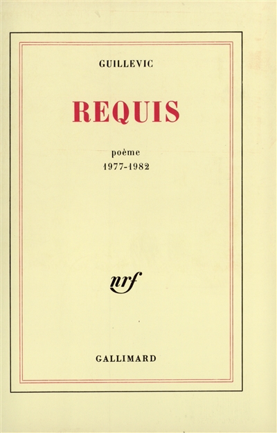 requis : poèmes 1977-1982