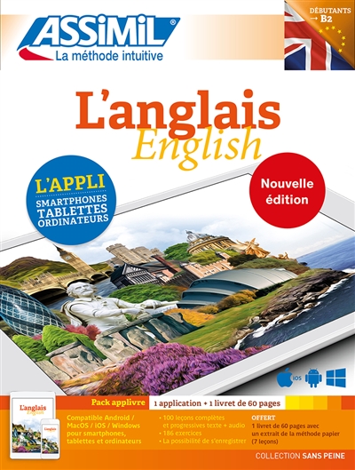 L'anglais : débutants & faux débutants, niveau atteint B2 : pack applivre