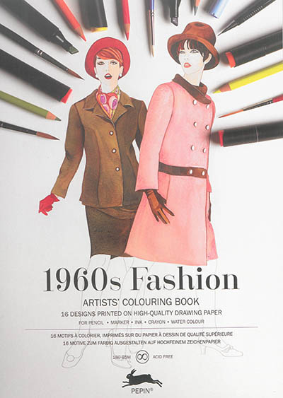 Artists' colouring book. 1960s fashion. Livret de coloriage artistes. 1960s fashion. Künstler-Malbuch. 1960s fashion