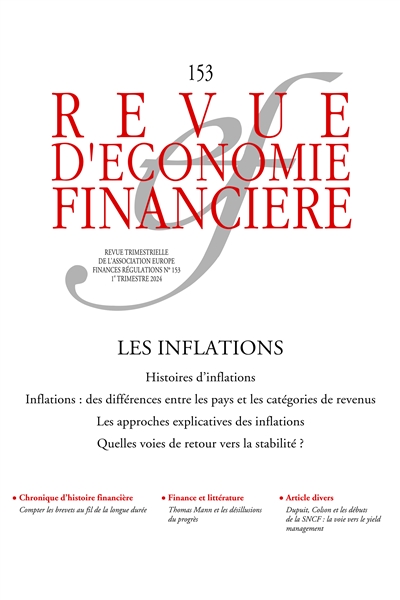 revue d'économie financière, n° 153. les inflations