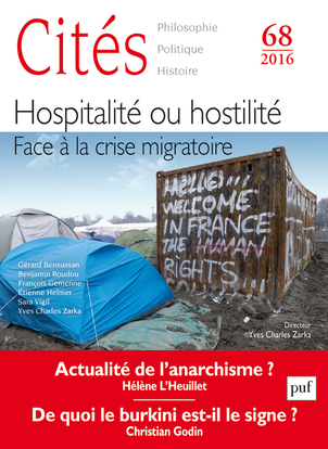 Cités, n° 68. Hospitalité ou hostilité : face à la crise migratoire