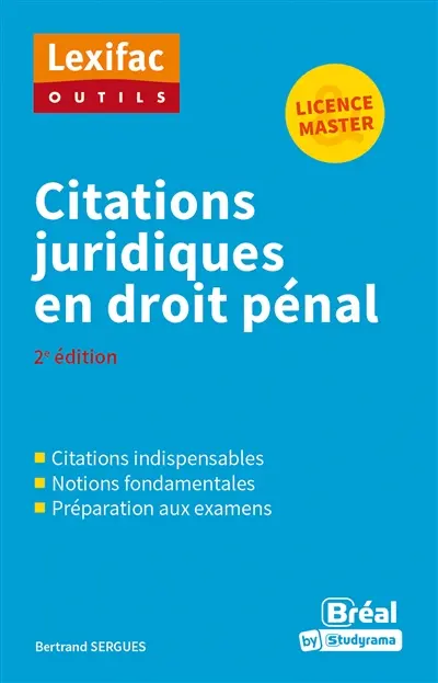 Citations juridiques en droit pénal : licence & master