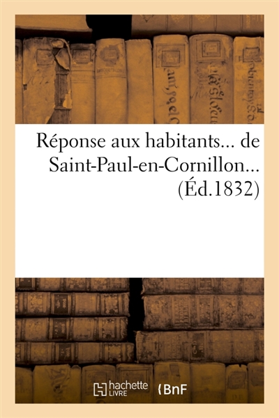 Réponse aux habitants de...