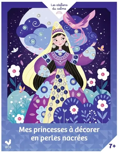 Mes princesses à décorer en perles nacrées : pochette avec accessoires