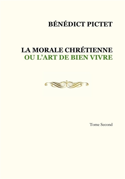 Tome II. LA MORALE...