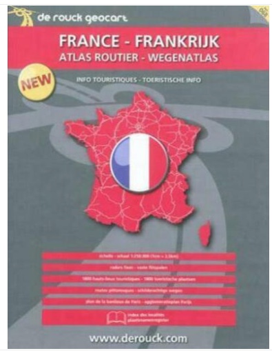 France : atlas routier. Frankrijk : wegenatlas
