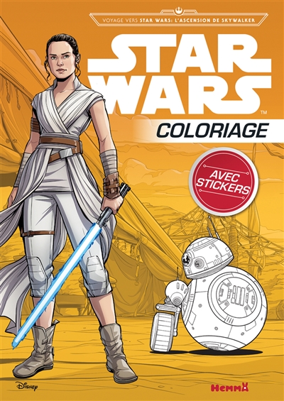 Star Wars : voyage vers Star Wars, l'ascension de Skywalker : coloriage avec stickers