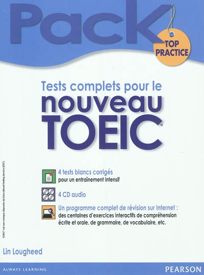 Pack Top practice : tests complets pour le nouveau TOEIC