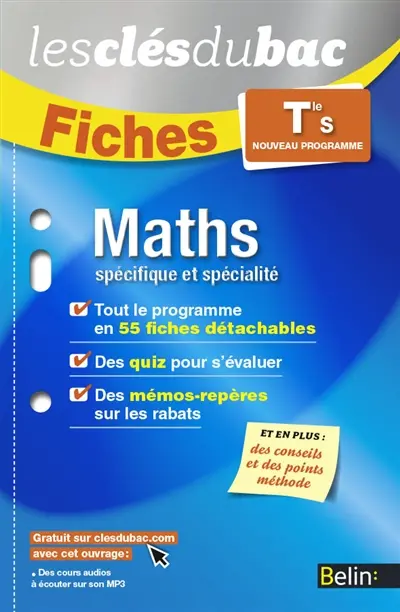 Maths, spécifique et spécialité, terminale S : nouveau programme