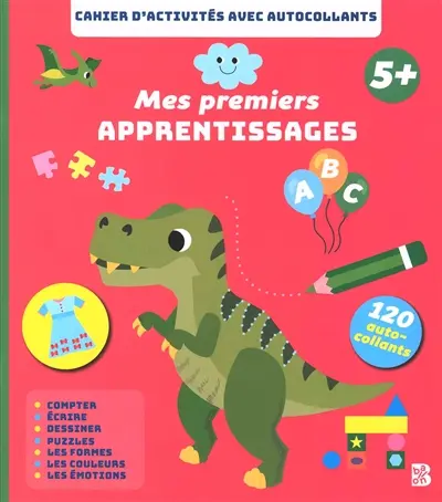 Mes premiers apprentissages 5+ : cahier d'activités avec autocollants