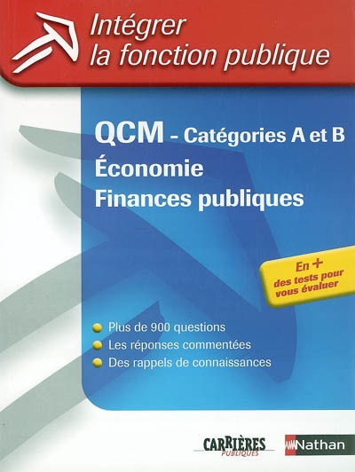 QCM, catégories A et B : économie, finances publiques