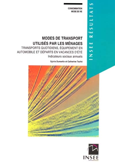 Modes de transport utilisés par les ménages : transports quotidiens, équipement en automobile et départs en vacances d'été : indicateurs sociaux annuels