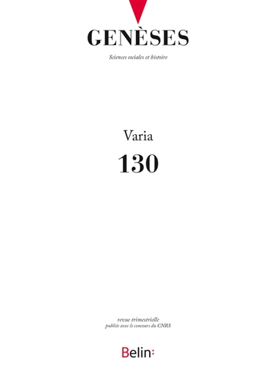 Genèses, n° 130. Varia