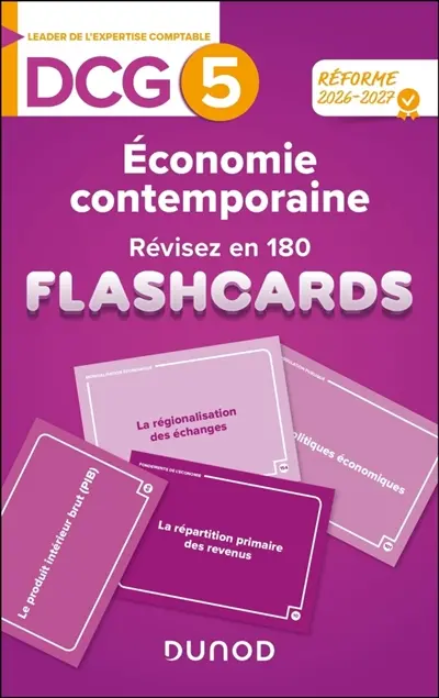 DCG 5, économie contemporaine : révisez en 180 flashcards