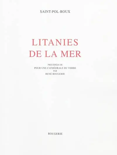 Litanies de la mer. Pour une cathédrale du verbe
