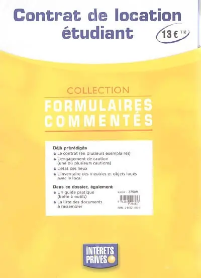 Contrat de location étudiant