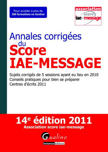 Annales corrigées du Score...