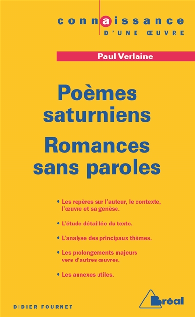 Poèmes saturniens, Romances sans paroles, Paul Verlaine