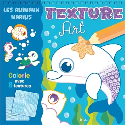 Les animaux marins : texture art : colorie avec 8 textures