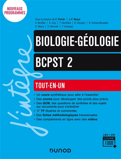 Biologie-géologie, BCPST 2 : tout-en-un : nouveaux programmes