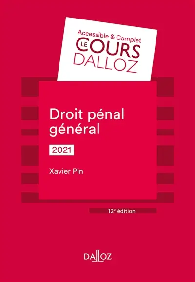 Droit pénal général : 2021
