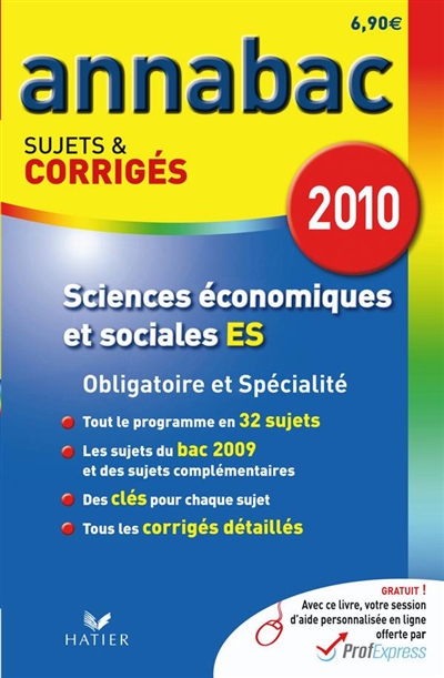 Sciences économiques et sociales ES, obligatoire et spécialité