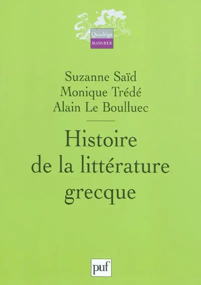 Histoire de la littérature grecque