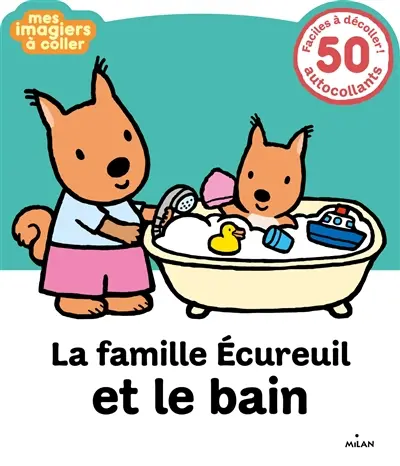 La famille écureuil et le bain