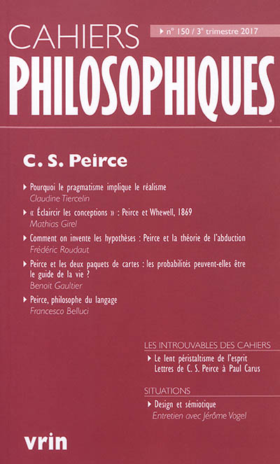 Cahiers philosophiques, n° 150. C.S. Peirce