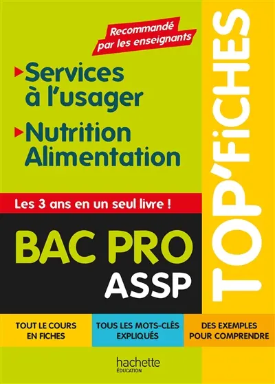 Services à l'usager, nutrition alimentation, bac pro ASSP