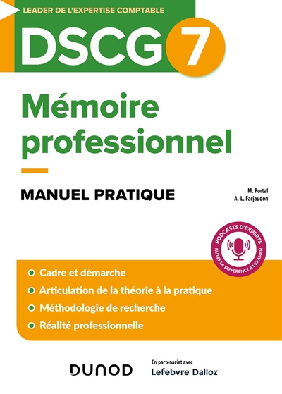 DSCG 7, mémoire professionnel : manuel pratique